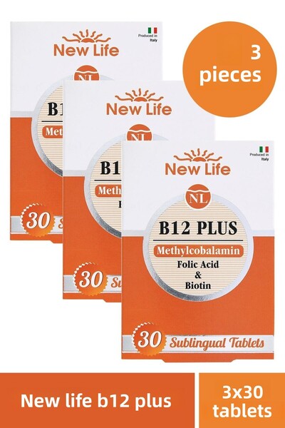 New Life B12 Plus Methylcobalamin 30 Tablets 3 Pieces