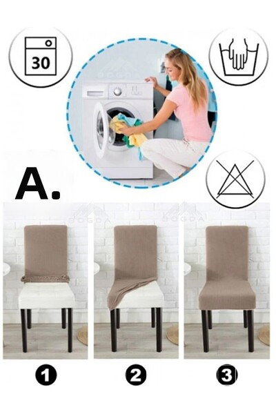 EJMEL Brand Velvet Chair Cover/ Chair Slipcover 6 Pcs Good Quality