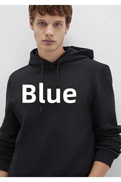 Mavi 0610941-900 Λογότυπο με τύπωμα με κουκούλα Μαύρο φούτερ