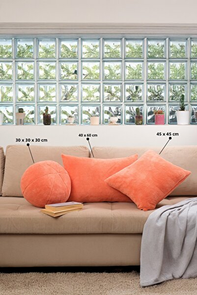 ASDİVA Διακοσμητικό κάλυμμα μαξιλαριού από βελούδινο αρνί Teddy με επιλογές μεγέθους Λουλούδι ρόδι