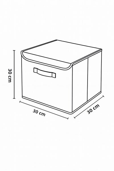 HomyJRs Inside Cabinet Organizer Box - 30X30X30 cm Foldable Storage Box