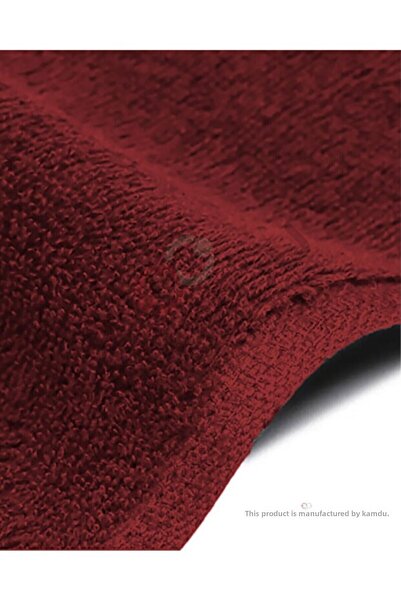 Tusebu Burgundy Cotton Towel Set – 12 Pieces, Highly Absorbent, Soft Texture