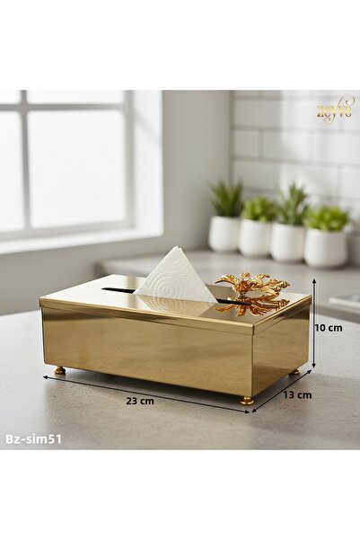 Hinora Gold Stainless Steel Z Napkin Holder 23X13X10Cm