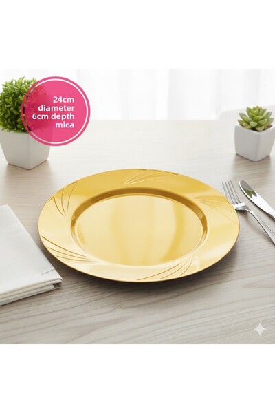 Ta-Fu Global Mica Colorful Plate Set of 6 23cm Diameter