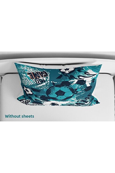 Erays Home Football Themed 3D Digital Printed Single Person Teenage Boy Children's Sheetless Duvet Cover Set Sleeping Set