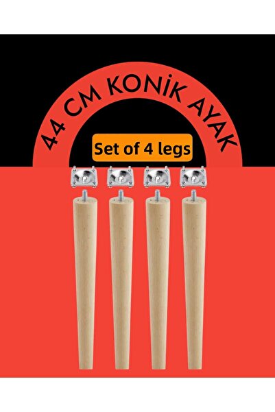 Ema orman 44 cm Conical Foot Raw 4 Pieces