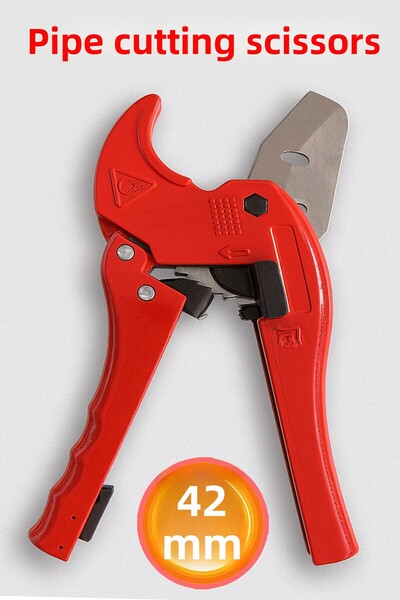 Badem10 Pvc Pipe Cutting Scissors 42mm Professional Strong Cutting Durable Ergonomic Handle Quality Hand Tool