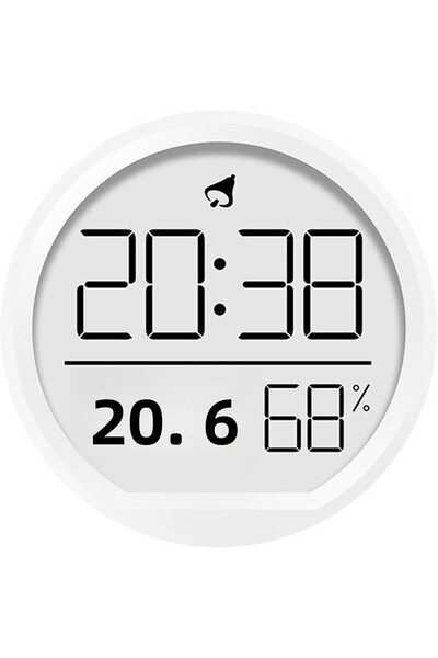 UmoTech ساعة حائط رقمية دائرية بشاشة LCD مع ساعة ثلاجة مغناطيسية، مع منبه + عرض درجة الحرارة والرطوبة