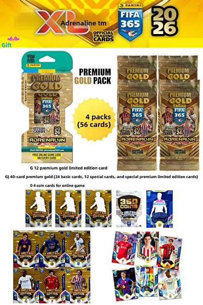 hediyecik بطاقات بانيني فيفا 365 2026 أدينالين إكس إل بريميوم الذهبية الخاصة ...