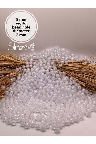 Fiolimore 95 bucăți mărgele albă de lume, mărgele interioare pentru brățări, ...