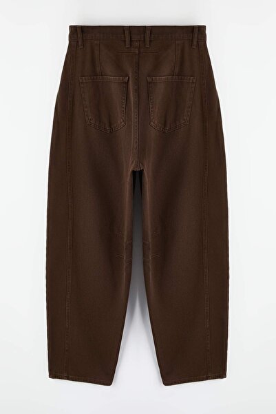 Trendyol Curve Brown High Waist Baggy Fit Plus Size Jeans Tbbss25Cj00000