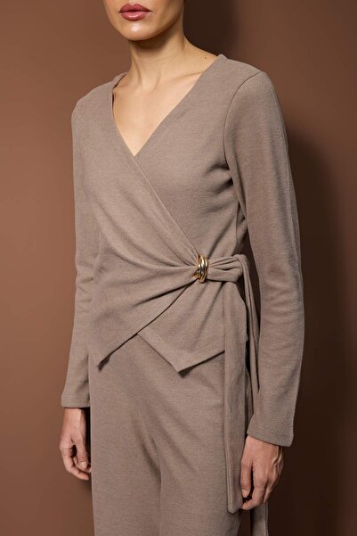 Trendyol Collection Mink Knitted Bottom - Top Set Twoaw26Au00148