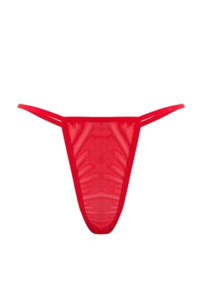 Trendyol Collection Red Tulle Plain Capless Babydoll Thmaw26Ll00023