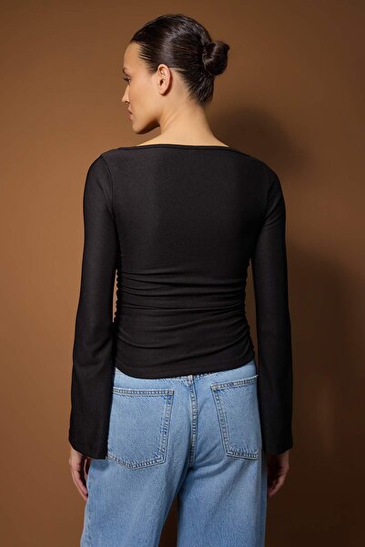 Trendyol Collection Black-Ecru Fitted/Bodycon 2-Pack Knitted Blouse Twoaw26Bz00350