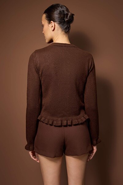 Trendyol Collection Brown Knitwear Cardigan Twoaw26Hi00038
