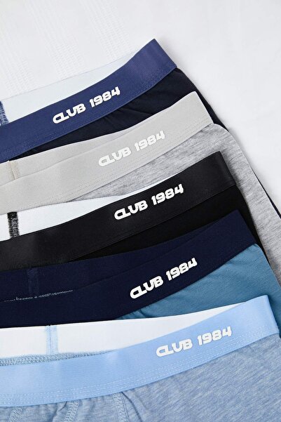 Trendyol Collection Multicolored 5-Piece Patterned Rubber Detailed Boxer Tmnaw25Bx00005