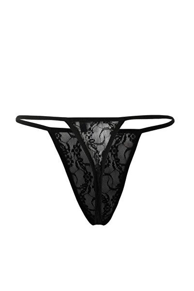 Trendyol Collection Black Lace Plain Capless Babydoll Thmaw26Ll00022