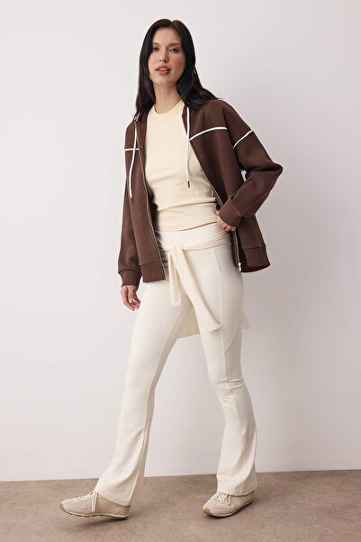 Trendyol Collection Καφέ πλεκτό φούτερ TWOAW26SW00106