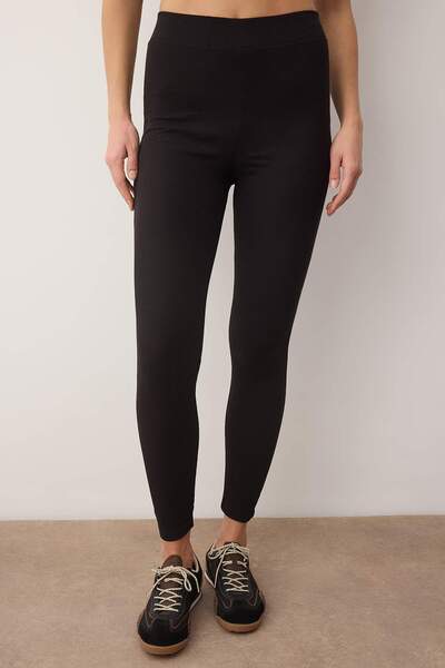 Trendyol Collection Black 3-Piece Oversized /Wide Fit Hooded Tights Knitted Bottom - Top Set Twoaw26Au00151