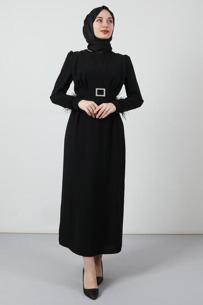 Giza Giyim Φόρεμα Hijab με λεπτομέρεια μαύρο