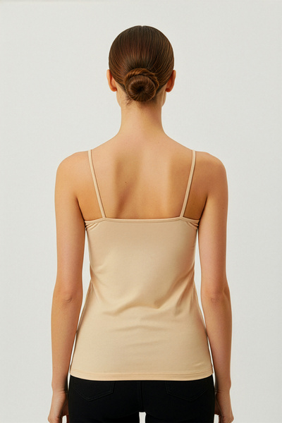 HNX Cotton Collar Lace Thin Strap Women's Tank Top