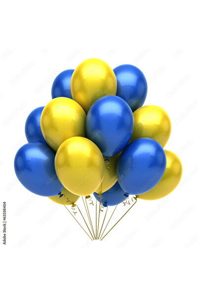 BalonEvi Sarı ve Lacivert Balon Seti Parti Süsleme doğum günü fenerbahçe