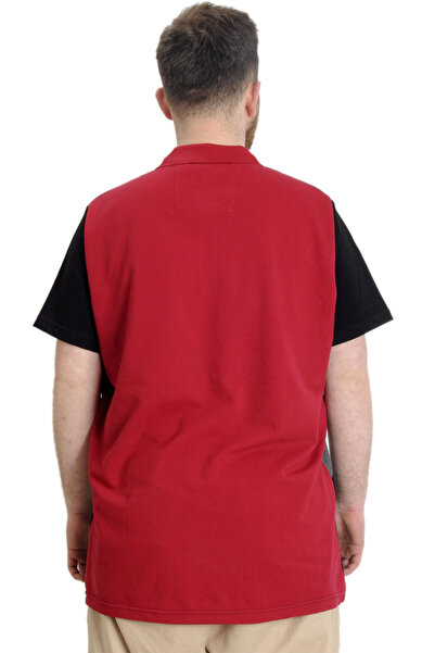 ModeXL Mode Xl Large Size Men's T-shirt Polo Club 23326 Claret Red