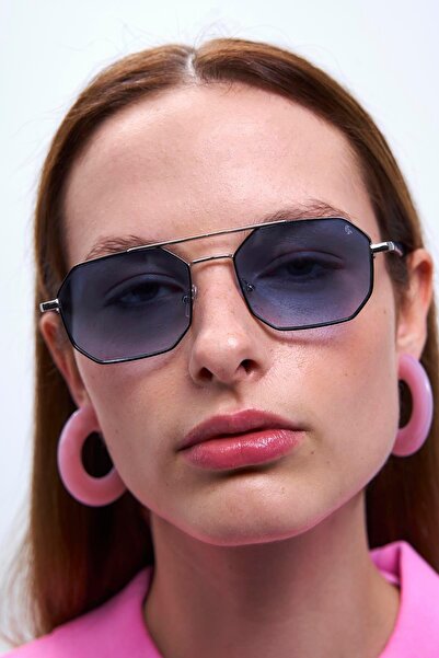 Bilge Karga Viva Silver Black Blue Gradient Sunglasses