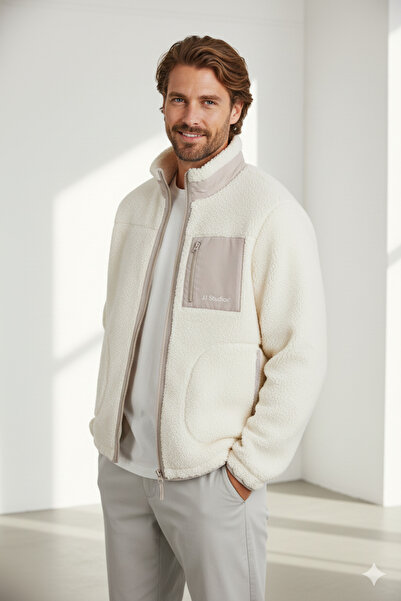 Jack & Jones Jack Jones Men's Fleece Teddy Jacket Coat