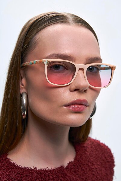 Bilge Karga Doyle Beige Green Pink Sunglasses