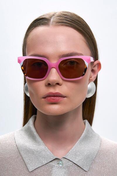 Bilge Karga Rodney Pink Brown Sunglasses