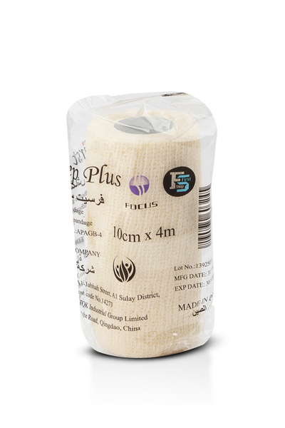 First Step Adhesive Gauze Bandage 10 cm x 4m – Box of 12 Pieces | Breathable, Hypoallergenic Wound Dressing