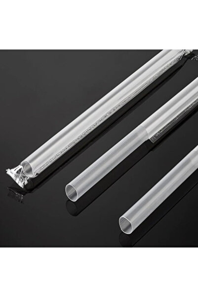 SUPPLIER 120 Transparent Plastic Straws of 210mm | Individually Wrapped for Hygienic Use | Ideal for
