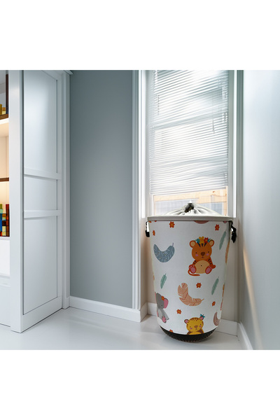 Genel Markalar Ayıcık Figürlü Çamaşır Sepeti - Renkli - 20 lt