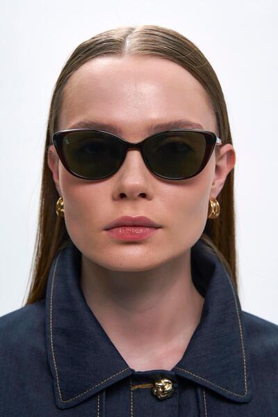 Bilge Karga Desa Dark Brown Green Sunglasses