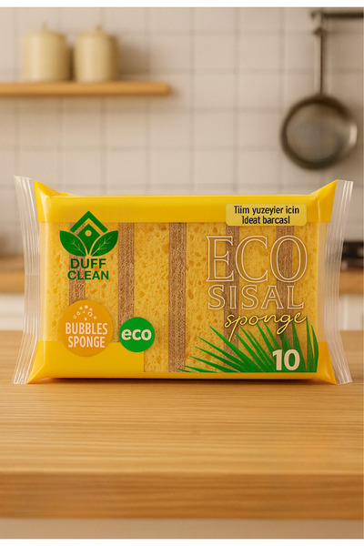 DUFF CLEAN 10 τεμάχια σφουγγάρια πιάτων από φυτό σιζάλ