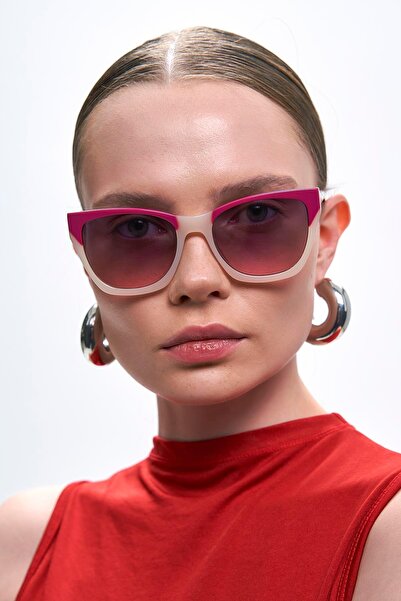 Bilge Karga Gale Pink Clear Purple Gradient Sunglasses