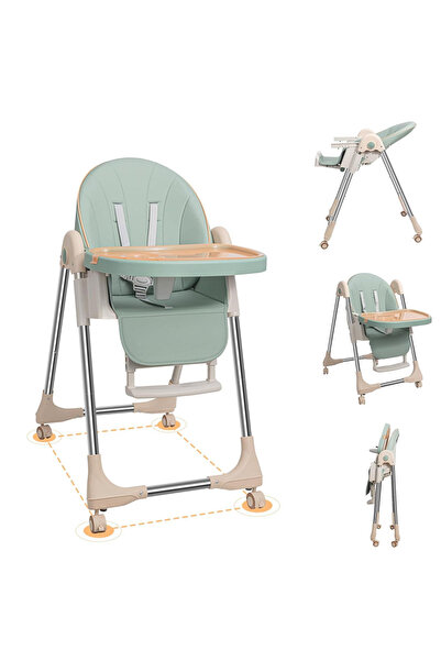 Smart Vibe Scaun de Masa Pliabil 5 in 1 KinderVIBE®, 6 Luni +, Mint Green