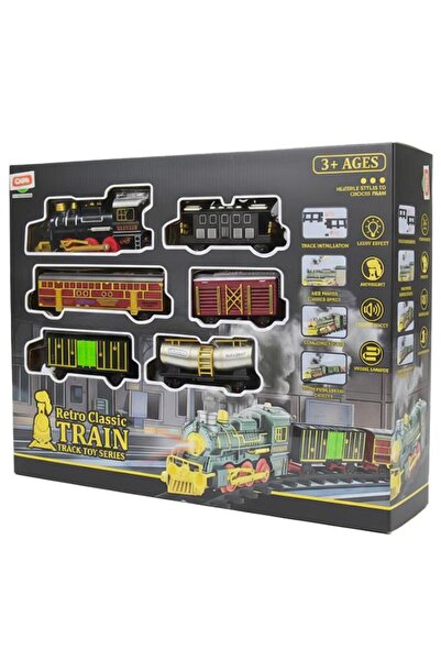 Genel Markalar Ctoys Retro Klasik Buharlı Tren Seti Sesli ve Işıklı 69935A