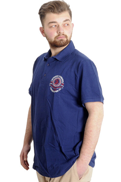 ModeXL Μπλουζάκι Polo Indigo Plus Size - Los Angeles 22347