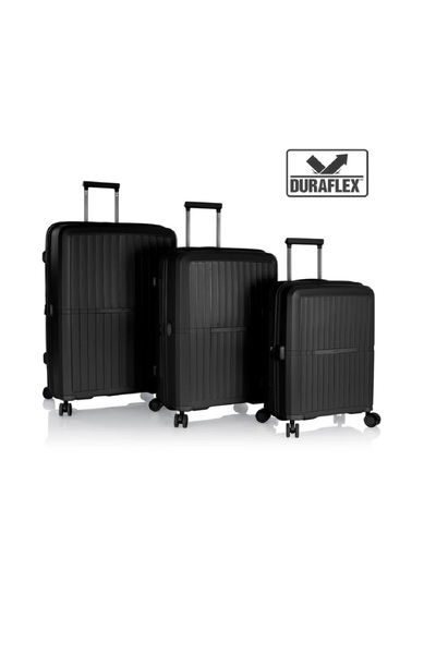 Heys Airlite Set Of 3 PU Hard Sided 4-Wheeler Spinner Trolley Bag with TSA Lock