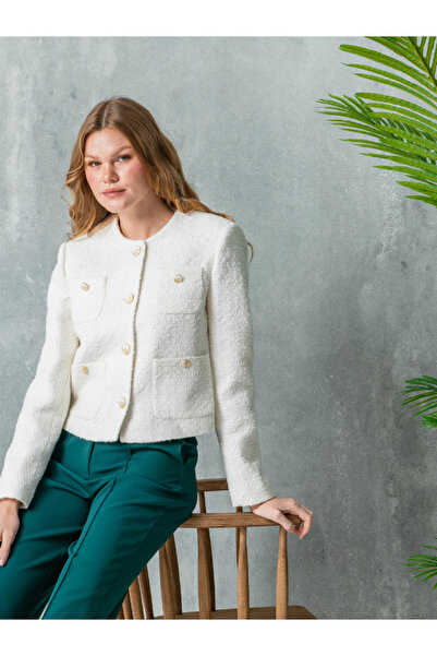 VUNTAL Şanel Κομψό Μπουφάν με Τσέπες