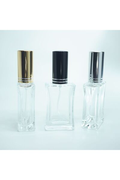 D&B YOL Boş Parfüm Şişesi 30 Ml (2 Adet) Gri Kapak Plastik Valf Boş Şişe