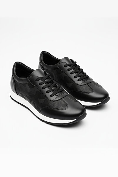 Martinetto Pánská obuv s černým maskovacím vzorem z pravé kůže