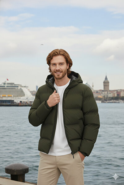 Jack & Jones Jjkaito Puffer Jacket Men's Coat 12282300 Rosin Khaki