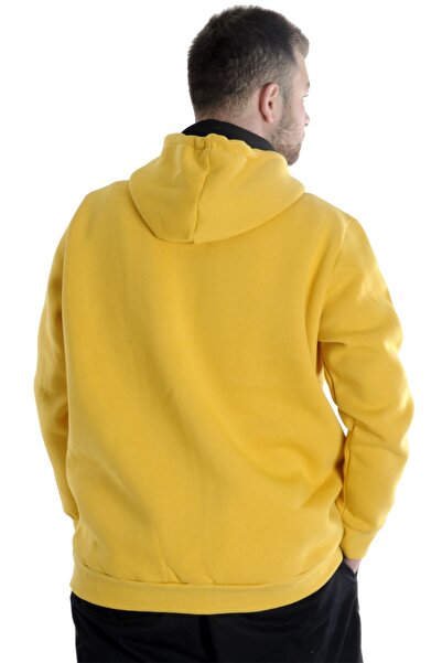 ModeXL Mode Xl Men's Sweat Hooded Zippered 22531 Mustard