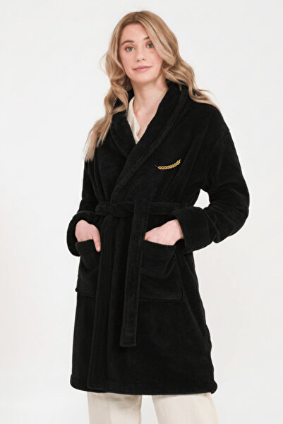 Miespiga Women's Welsoft Shawl Collar Fleece Dressing Gown