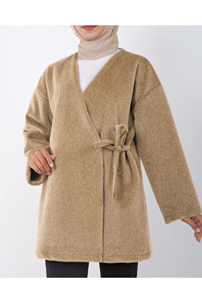 Modamorfo Side Tie Fur Coat - Mink