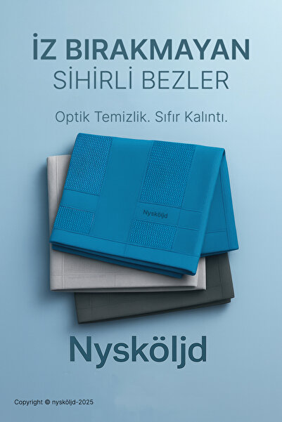 Nysköljd مناشف تنظيف من الألياف الدقيقة لا تترك أثراً - منشفة زجاج سحرية - منشفة مطبخ 40×60 سم (3 قطع)