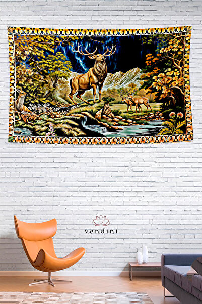 Vendini Vintage Series Deer Wall Tapestry Wall Covering Wall Tapestry